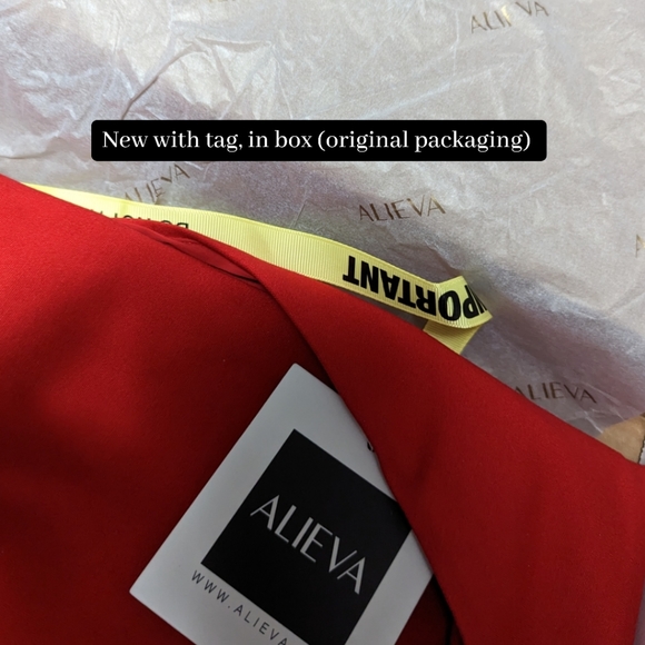 NWT ONE SHOULDER DASHA MODERN DRESS RED / M - LUXURY QUALITY - Picture 6 of 8